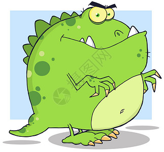 绿色恐龙卡通人物图片