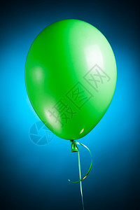 蓝色的节日绿色气球图片