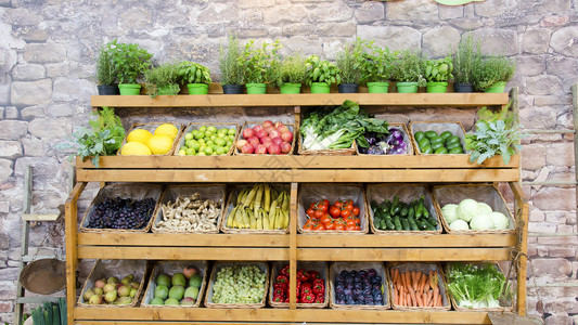 水果蔬菜货架背景图片
