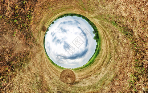 干草灰田的地形图投影360度全背景图片