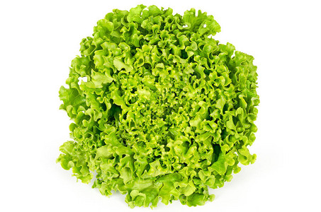 巴达维亚生菜正面图还有法式或夏季清脆新鲜的绿色沙拉头背景图片