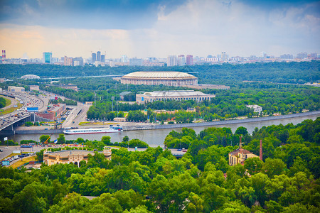 莫斯科市莫斯科河卢日尼图片