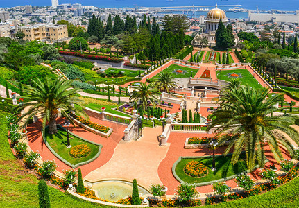 海法以色利的巴哈伊花园一图片