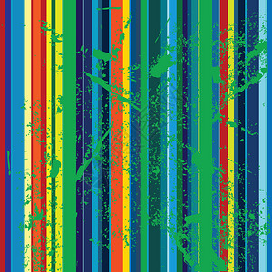 五彩条纹与绿色垃圾图片
