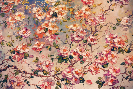 图片与一朵盛开的樱桃的形象背景图片