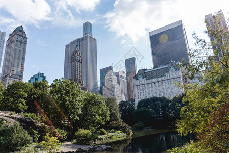 美国纽约的建筑和城市公园图片