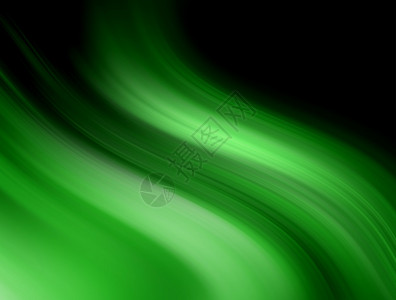 黑色背景上的绿色动态波图片