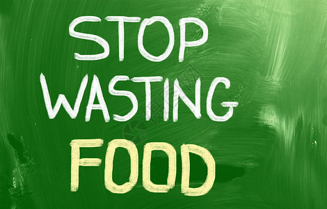 停止浪费食物概念图片