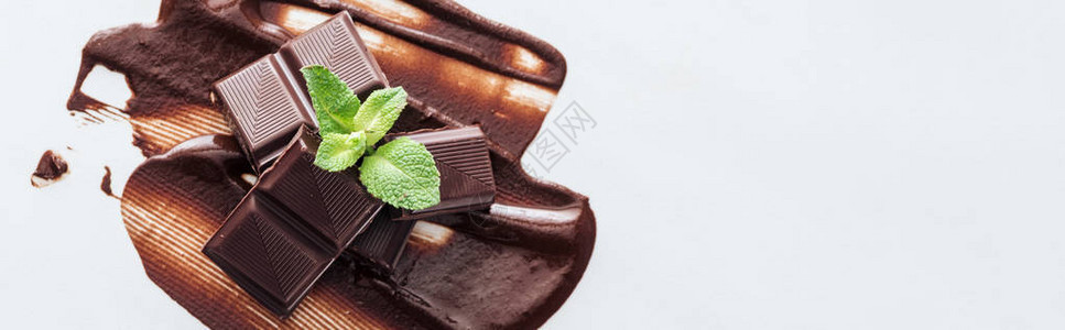 巧克力条片和液巧克力新鲜薄图片
