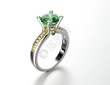 绿钻珠宝戒指图片
