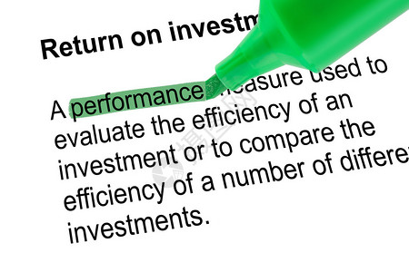 突出显示投资回报的词能投资回报率图片