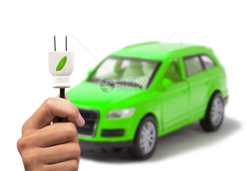 电动汽车和绿色汽车概念图片