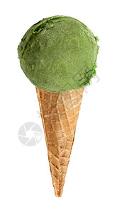 绿茶冰淇淋蛋筒图片