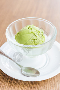 冰淇淋绿茶图片
