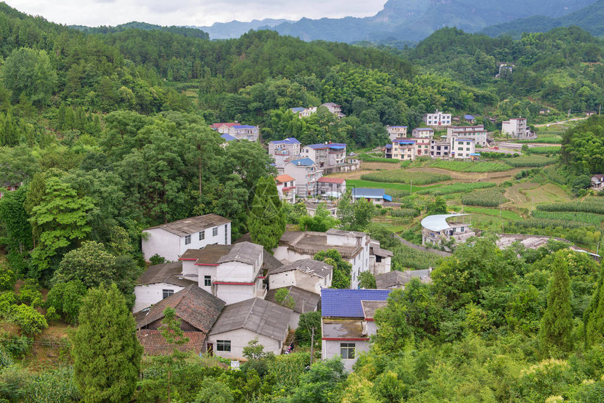 湖南省张家界山区村落景观图片