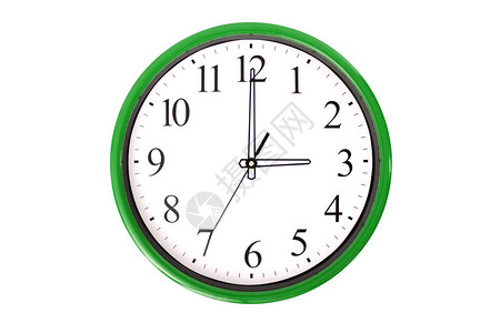显示3点钟的系列时钟在白色背景上隔离背景图片