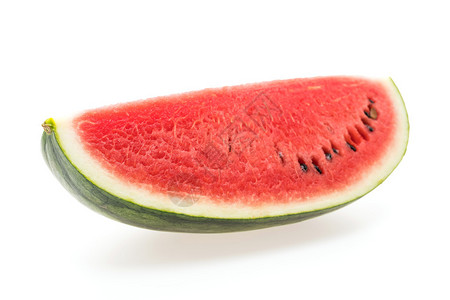 白背景孤立的红西瓜水果背景图片