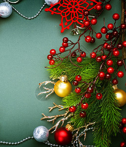 圣诞装饰品边框设计复古风格背景图片