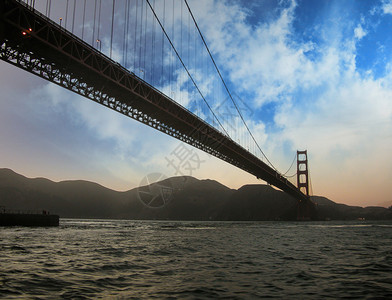 旧金山门大桥Silhouett图片