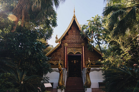 泰国清迈的美丽古老建筑图片