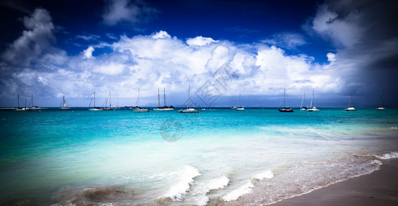加勒比海滩瓜德罗普岛小图片