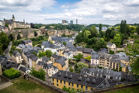 卢森堡城市的美丽景图片