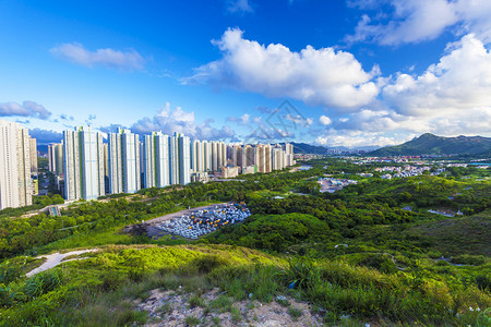 香港天水围区白天图片