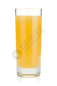 玻璃杯中菠萝汁白图片