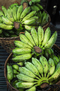 新鲜栽培香蕉新鲜香蕉绿图片