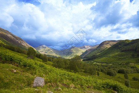 苏格兰高地的格伦尼维斯从班尼内斯图片