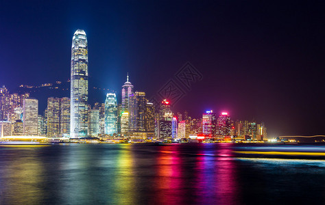 香港晚上美丽的风景图片