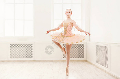 年轻的芭蕾舞女演员穿着芭蕾舞服装锻炼图片
