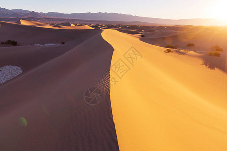 撒哈拉沙漠中的沙丘背景图片