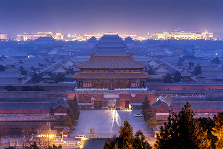 北京美丽的紫禁背景图片