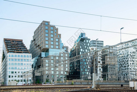 挪威奥斯陆Barcode区现代火车站大楼当代楼宇图片