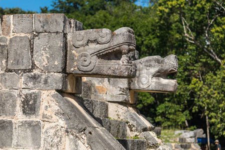 墨西哥ChichenItza考古遗址玛雅人美洲背景图片