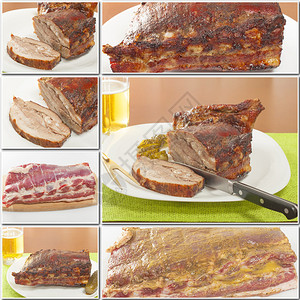 拼贴五花肉炒整块的烹饪过程图片
