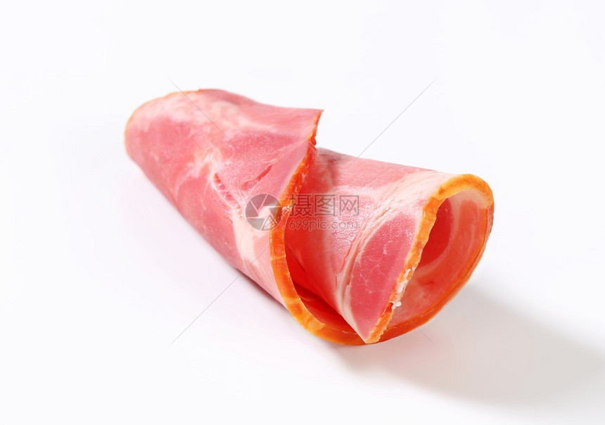 薄片的熏猪肉脖子图片