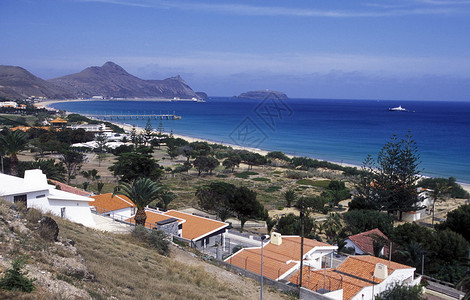 葡萄牙大西洋的圣港岛和马德拉群岛的海岸图片