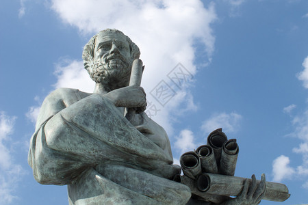 亚里士多德神像一个伟大背景图片