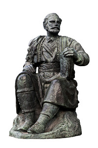 PetarIIPetroviNjego雕像在罗马Borgh背景图片