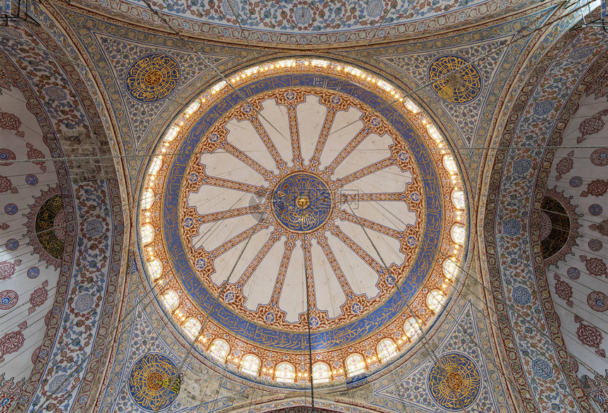 Ahmed清真寺蓝色清真寺装饰天花板图片