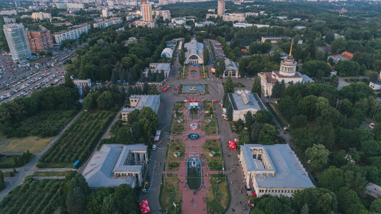 基辅乌克兰2017年8月1日综合体乌克兰博览中心背景图片