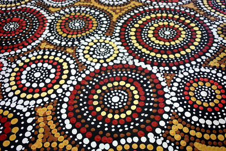 澳大利亚土著艺术圆点绘画图片