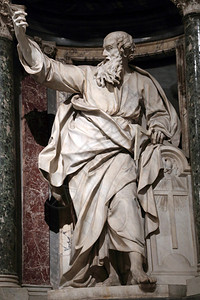 使徒托马斯托马斯的神像进入意大利罗马圣约翰拉图片