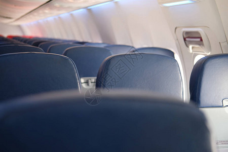 飞机内空的客座乘客座位飞机图片