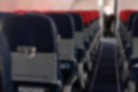 飞机内空的客座飞机内的椅子排图片