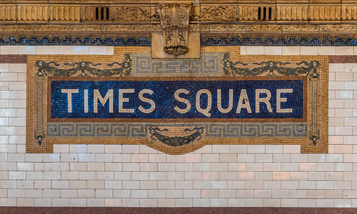 时报广场车站纽约州纽约市地铁系统的一个陶图片