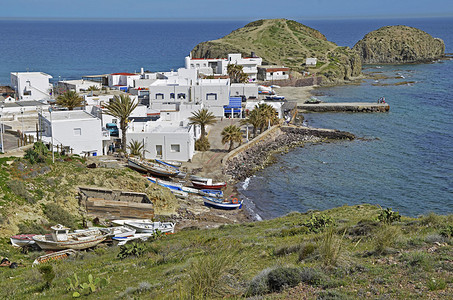 西班牙地中海的小渔村图片