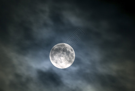 夜空与大月亮图片